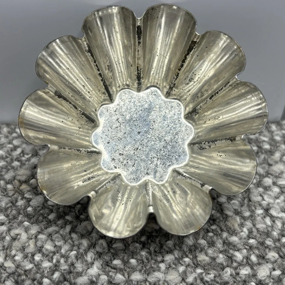 Aluminum‎ Molds VTG Scalloped Fluted Metal Tins Lot Of 9 Jello Cake